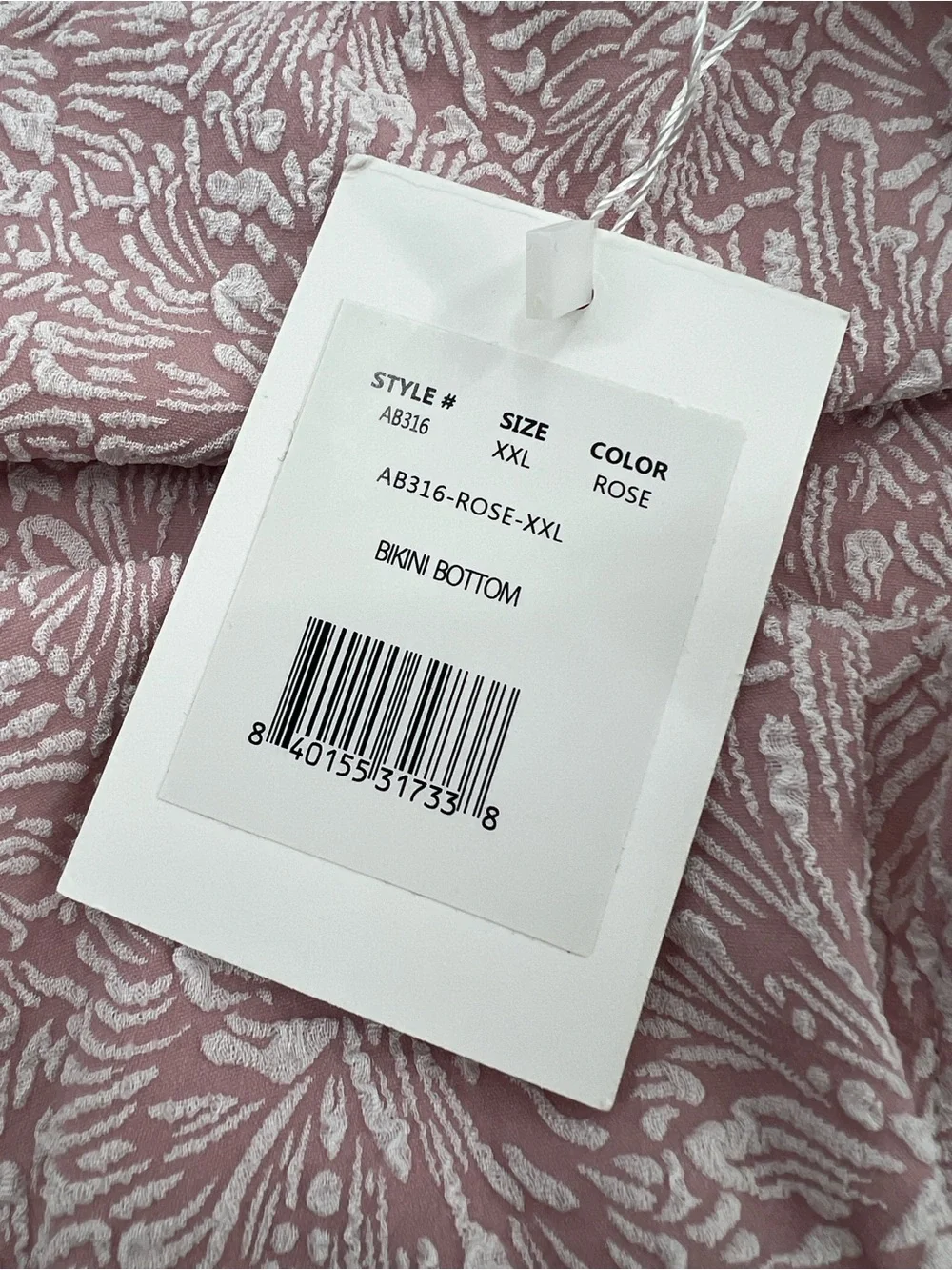 Andie Swim NWT The Bikini Bottom in Bloom Rose size XXL